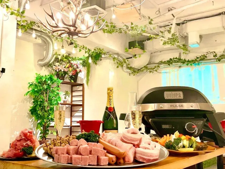 渋谷ガーデンパティオ 貸切BBQの様子