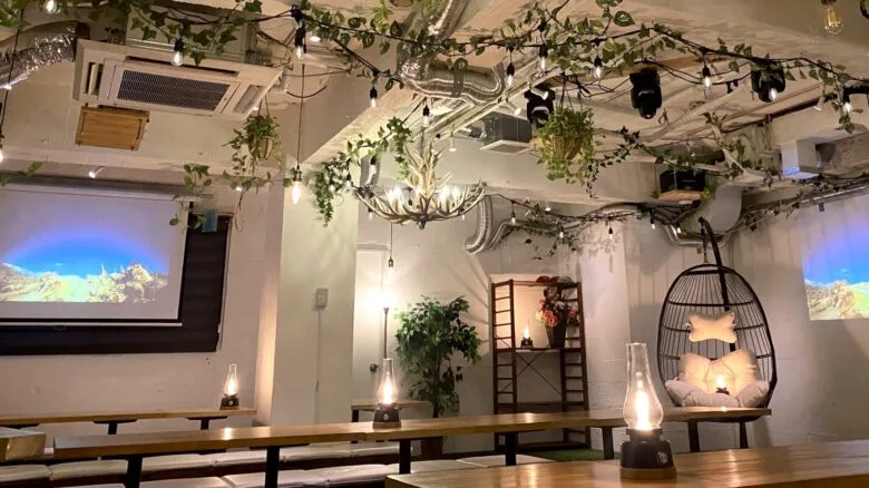 渋谷駅から歩いて1分!
最大100名まで収容できる貸切パーティー会場は渋谷ガーデンパティオです!